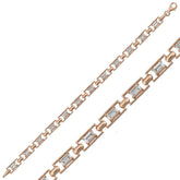 Silver Rose Baguette Waterway Women's Bracelet